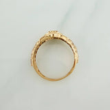 Anillo Corona 4gr / T6 1/4 / Dos Oros Amarillo Blanco 18K %