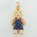 Dije Oso Articulado 8.7gr / 4cm / Dos Oros Amarillo Negro 18K %