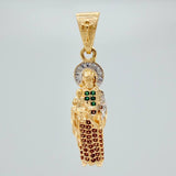 Dije San Judas Tadeo 2.85gr / 3.6cm / Dos Oros Amarillo Blanco 18K %