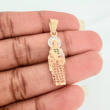 Dije San Judas Tadeo 2.85gr / 3.6cm / Dos Oros Amarillo Blanco 18K %