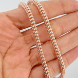 Cadena Ice 32.05 g / 60.2 cm / 4 mm Dos Oros Blanco Rosa 18K