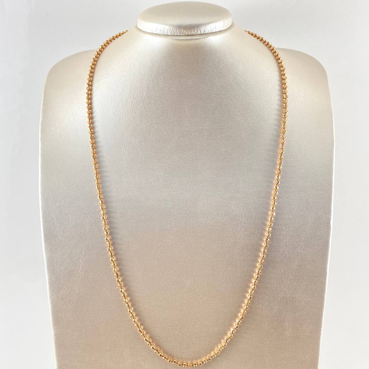 Cadena Militar Media Luna 20gr / 65cm / Oro Rosa Nac.Esp. 18K
