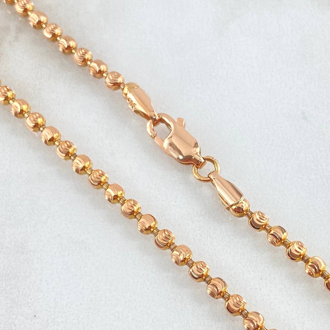 Cadena Militar Media Luna 20gr / 65cm / Oro Rosa Nac.Esp. 18K