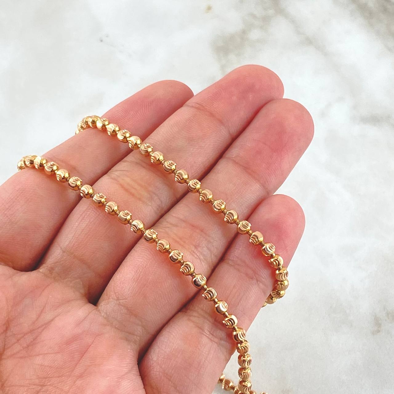 Cadena Militar Media Luna 35.05 g / 65 cm / 5 mm Oro Rosa 18K