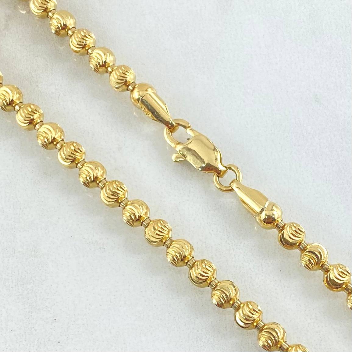 Cadena Militar Media Luna 30.6gr / 65cm / Oro Amarillo Nac.Esp. 18K