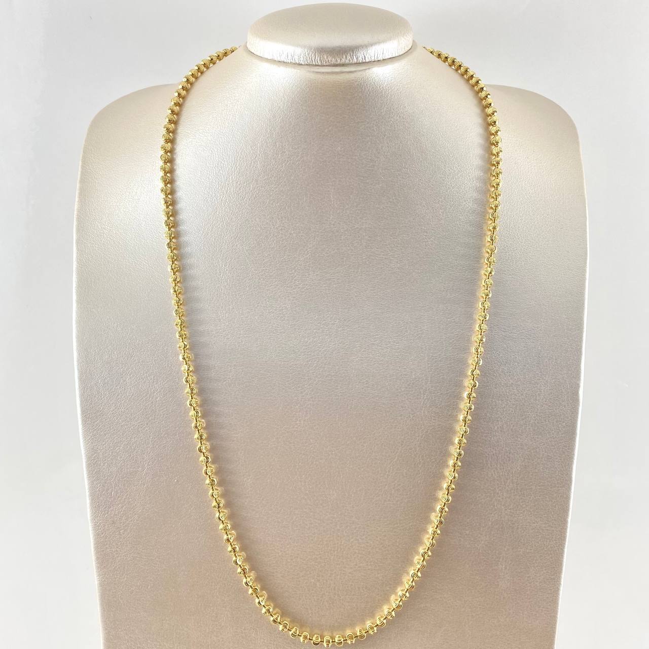 Cadena Militar Media Luna 30.6gr / 65cm / Oro Amarillo Nac.Esp. 18K