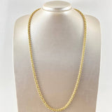 Cadena Militar Media Luna 30.6gr / 65cm / Oro Amarillo Nac.Esp. 18K