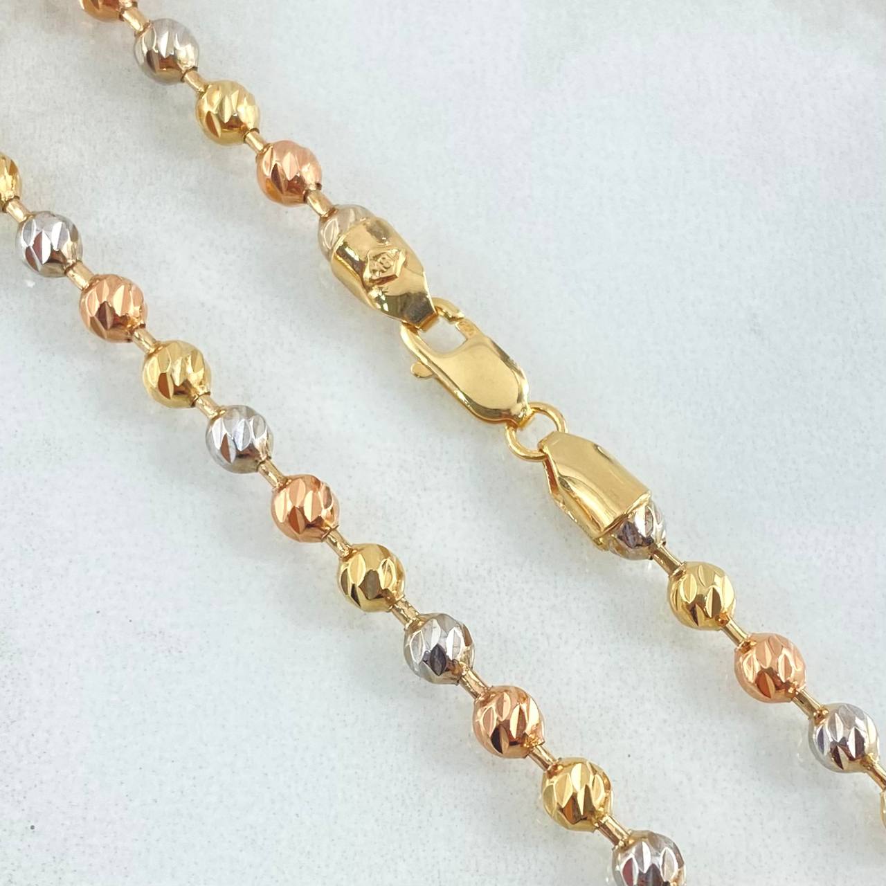 Cadena Militar  23.65gr / 60cm / Tres Oros Nac.Esp. 18K
