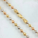 Cadena Militar 23.45gr / 60cm / Tres Oros Nac.Esp. 18K
