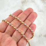 Cadena Militar 23.45gr / 60cm / Tres Oros Nac.Esp. 18K