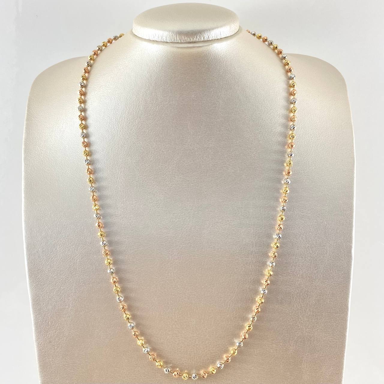 Cadena Militar 23.45gr / 60cm / Tres Oros Nac.Esp. 18K