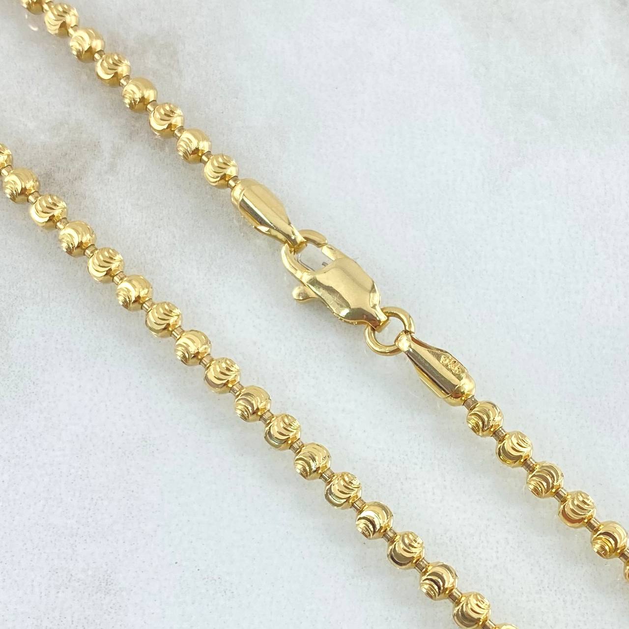 Cadena Militar Media Luna 21.75gr / 65cm / Oro Amarillo Nac.Esp. 18K ©