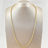 Cadena Militar Media Luna 21.75gr / 65cm / Oro Amarillo Nac.Esp. 18K ©