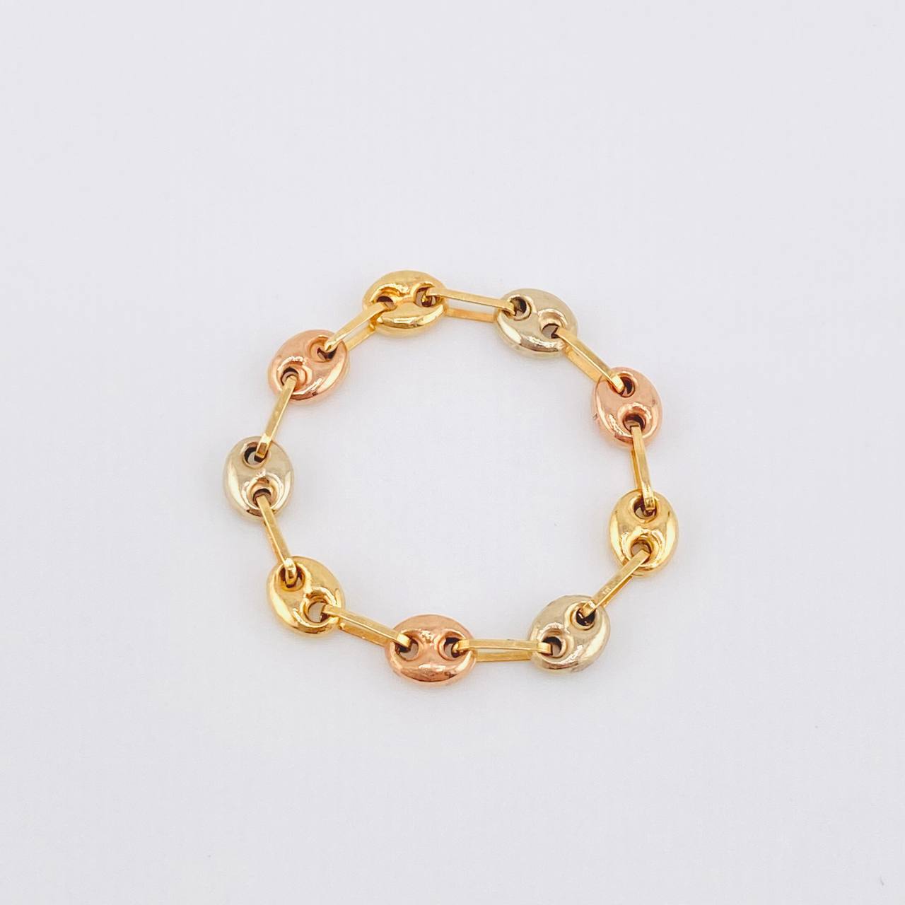 Anillo Gc 0.95gr / T10 3/4 - T11 1/4 / 4mm Tres Oros 18K *