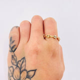 Anillo Gc 0.95gr / T10 3/4 - T11 1/4 / 4mm Tres Oros 18K *