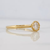 Anillo Solitario Circular Moisanita 0.50 Pts 1.65g / T7 1/4 Oro Amarillo 18K