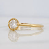 Anillo Solitario Moisanita 0.33 pts 1.7g / T8 1/2 Oro Amarillo 18K