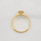Anillo Solitario Circular Moisanita 0.50 Pts 1.55g / T6 3/4 Oro Amarillo 18K