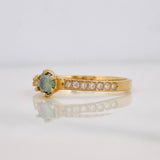 Anillo Solitario Churumbela Moisanitas 0.34 pts 1.95g / T7 1/2 Oro Amarillo 18K