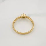 Anillo Solitario Churumbela Moisanitas 0.34 pts 1.95g / T7 1/2 Oro Amarillo 18K