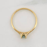 Anillo Solitario Moisanitas 0.20 pts 1.35g / T7 1/4 Oro Amarillo 18K