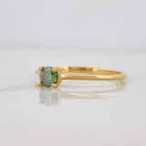 Anillo Solitario Moisanita 0.20 Pts 1.45g / T7 1/2 Oro Amarillo 18K