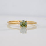 Anillo Solitario Moisanita 0.20 Pts 1.45g / T7 1/2 Oro Amarillo 18K