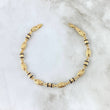 Pulso Rustico Corona 4.4gr / 20.5cm / 5.5mm Cauchos Negros Oro Amarillo ©