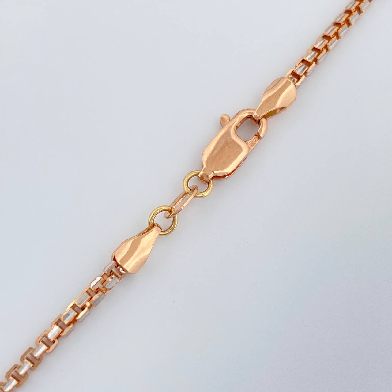 Cadena Veneciana 13.55gr / 60cm / 1.8mm Dos Oros Blanco Rosa +3 18K %