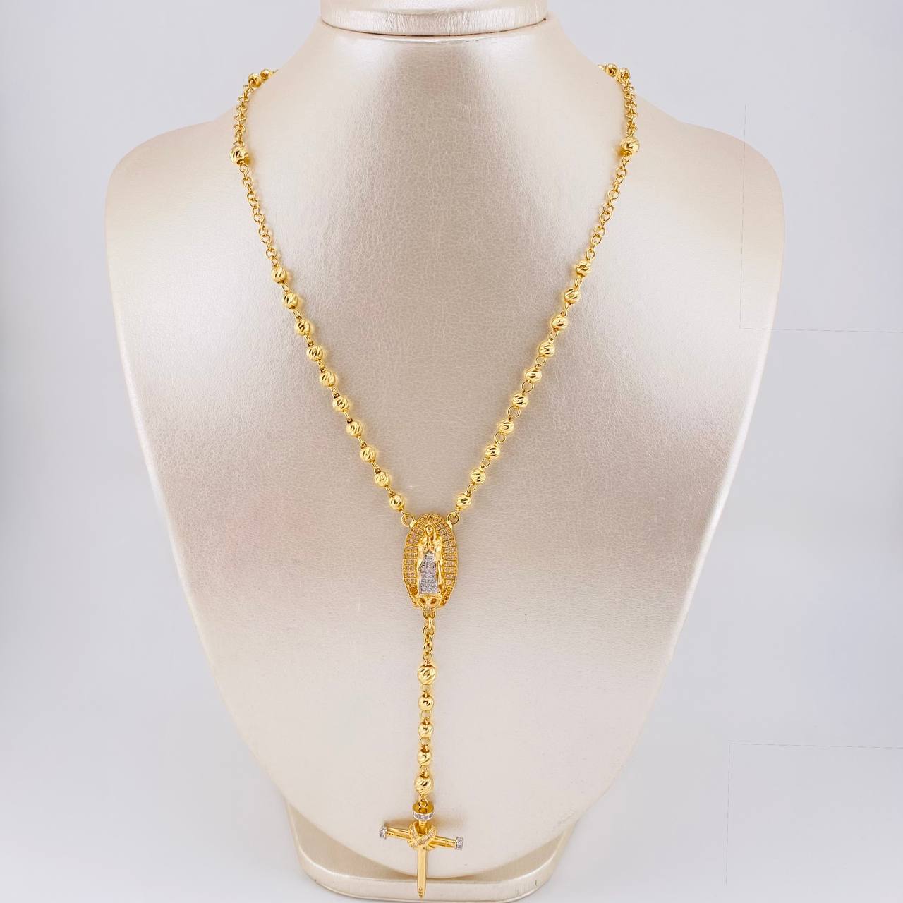 Rosario Virgen Guadalupe 22.6g / 60cm / 4mm Oro Amarillo 18K