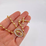 Rosario Virgen de Guadalupe 20g / 60cm / 4mm Oro Amarillo 18K