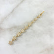 Dije Estela De Estrellas 2.85gr / 7.7cm / Circones Blancos Oro Amarillo 18K (Oferta) ©