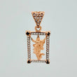 Dije Jesus Resucitado 2.25gr / 2.5cm / Dos Oros Blanco Rosa 18K %