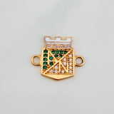 Herraje Equipo Escudo Deportivo Nacional 1.6gr / 1.5cm / Oro Amarillo 18K %