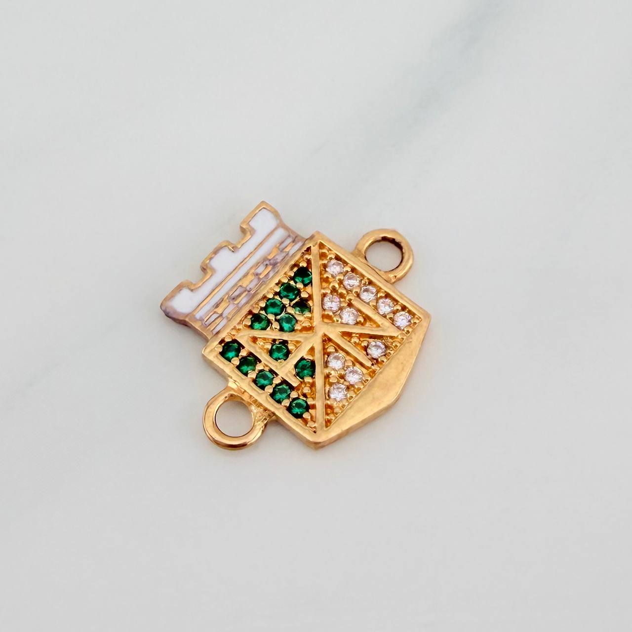 Herraje Equipo Escudo Deportivo Nacional 1.6gr / 1.5cm / Oro Amarillo 18K %