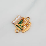 Herraje Equipo Escudo Deportivo Nacional 1.6gr / 1.5cm / Oro Amarillo 18K %