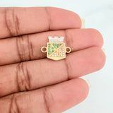 Herraje Equipo Escudo Deportivo Nacional 1.6gr / 1.5cm / Oro Amarillo 18K %