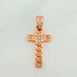 Dije Cruz Zig Zag 1gr / 2cm / Oro Rosa 18K %