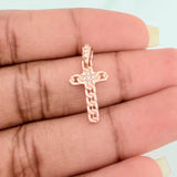 Dije Cruz Zig Zag 1gr / 2cm / Oro Rosa 18K %