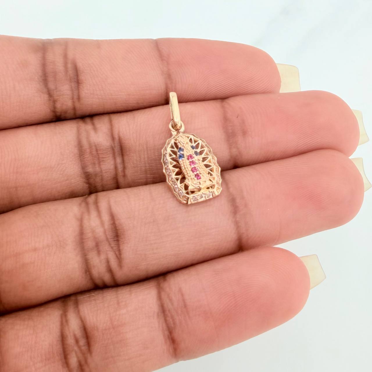 Dije Virgen de Guadalupe 1.35gr / 2cm / Oro Amarillo 18K %
