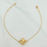 Pulso Modulable Aro Seguido Trebol 1.8 g / 18.4 cm - 21 cm / 0.9 mm Oro Amarillo 18K