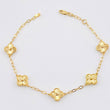 Pulso Aro Seguido Trebol Dorado 5.4gr / 18cm / 9mm Oro Amarillo Nac.Esp. 18K *