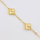 Pulso Aro Seguido Trebol Dorado 5.4gr / 18cm / 9mm Oro Amarillo Nac.Esp. 18K *