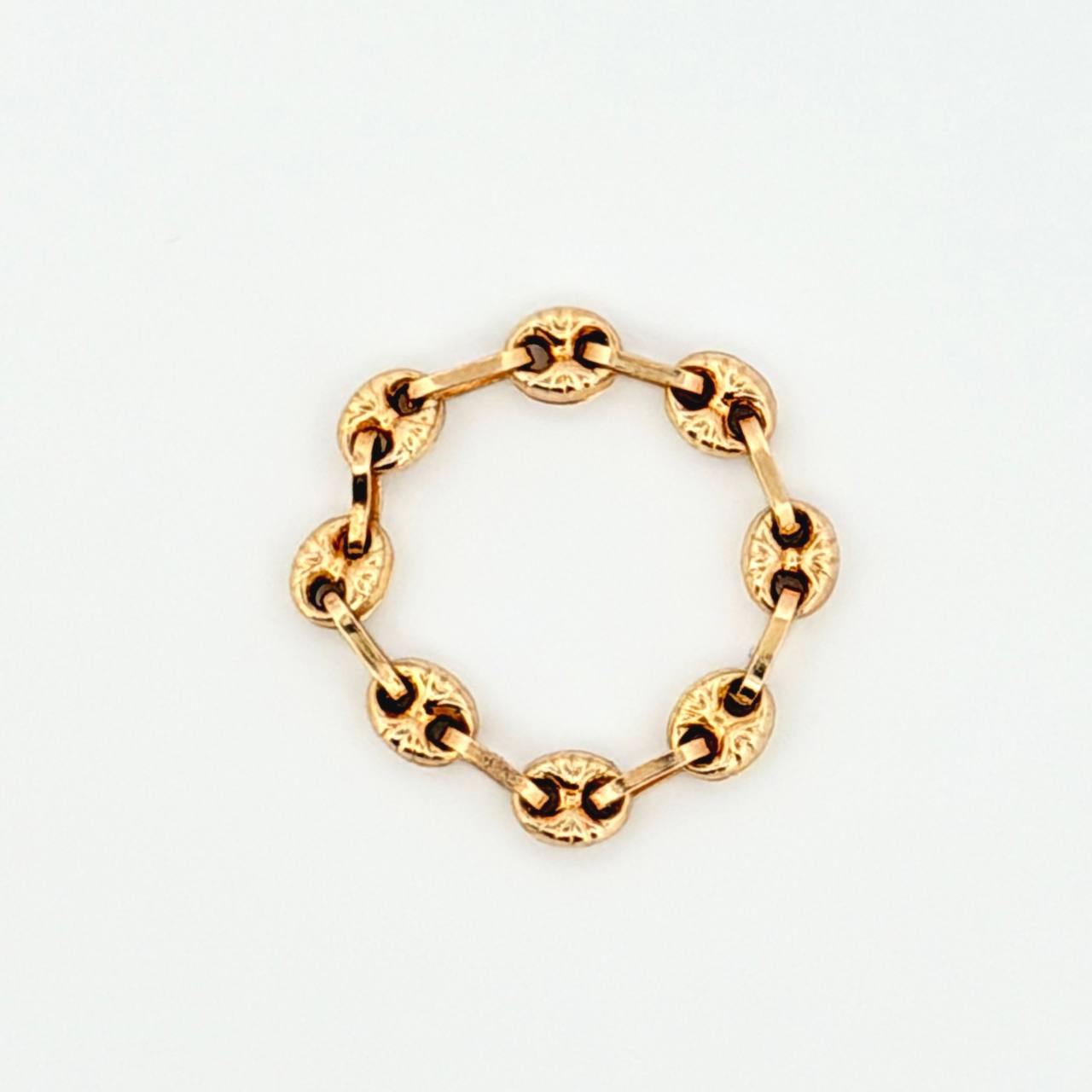 Anillo Gc Diamantado 0.65gr / T4 - T4 1/4 / 3.4mm Oro Amarillo 18K