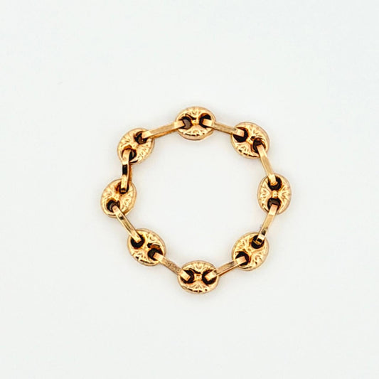 Anillo Gc Diamantado 0.65gr / T4 - T4 1/4 / 3.4mm Oro Amarillo 18K