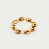 Anillo Gc Diamantado 0.65gr / T4 - T4 1/4 / 3.4mm Oro Amarillo 18K