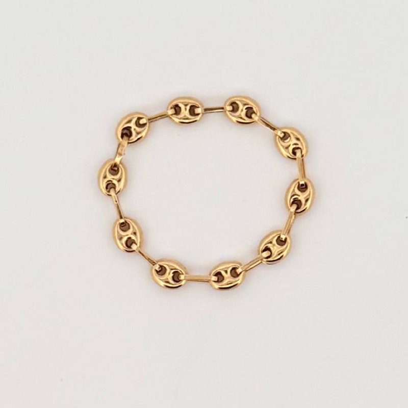 Anillo Gc 0.65gr / T8 1/2 - T9 / 3mm Oro Amarillo 18K ©