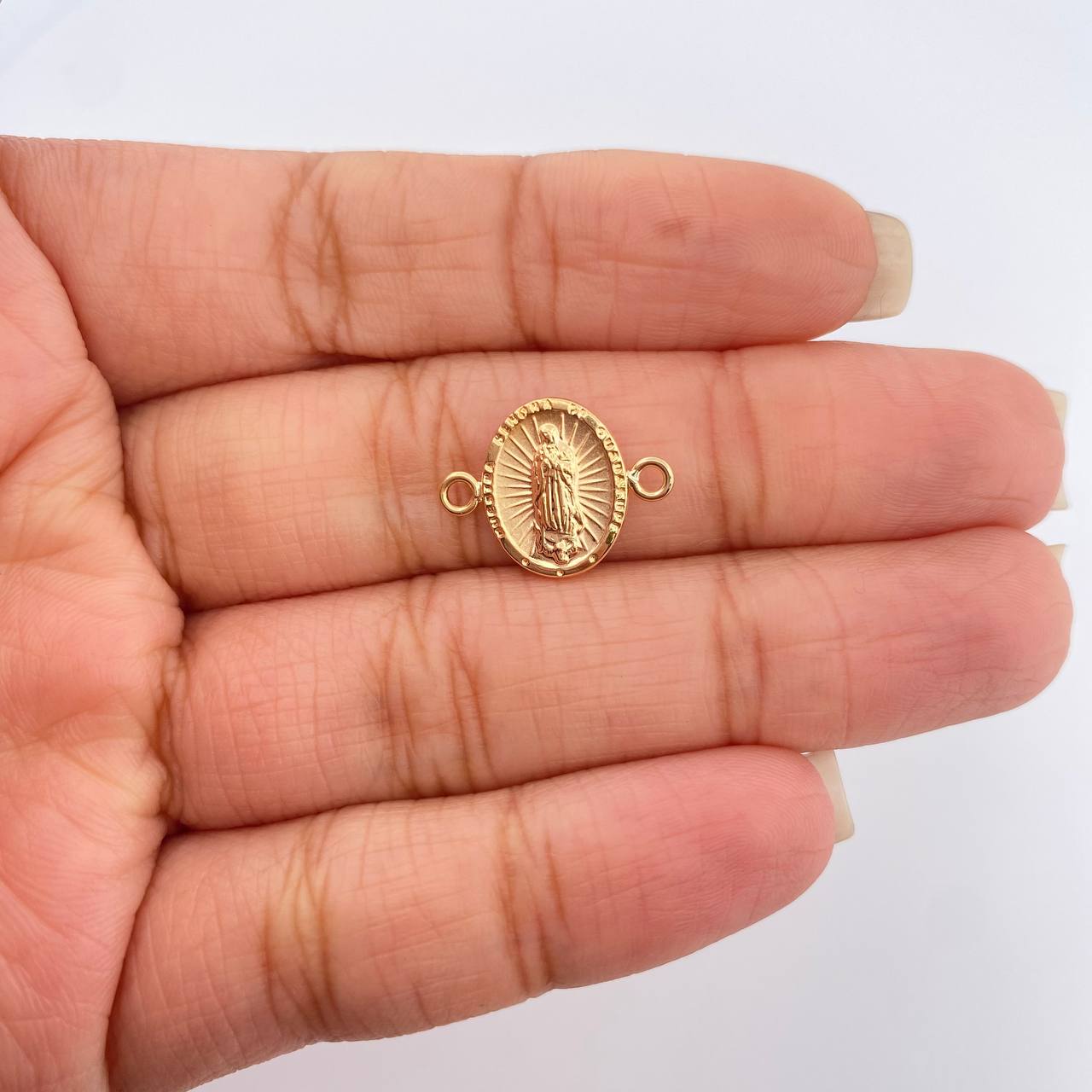 Herraje Virgen Guadalupe 0.6gr / 1.3cm / Oro Amarillo 18K %