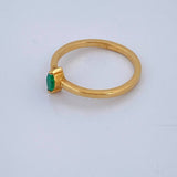 Anillo Solitario Esmeraldas 2.25gr / T7 / Oro Amarillo 18K $