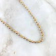 Cadena Militar 26.1gr / 60cm / 4mm Bolas Diamantadas Tres Oros